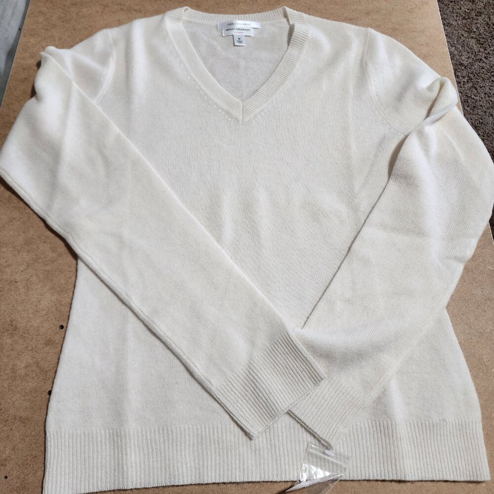 Women's Isaac Mizrahi For Target Pullover Sweater V-Neck 100% Cashmere Size M - Picture 6 of 14